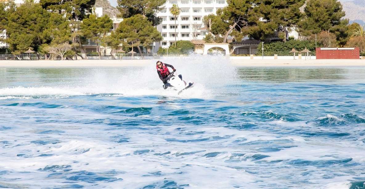 Alcudia: 30-Minute Jet Ski Adventure for Beginners & Photos - The route on Alcudia Bay: coastline views with calm water control