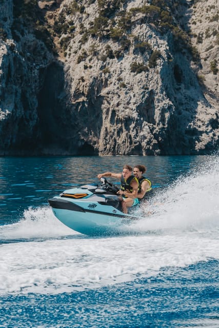 Alcudia: JetSki Tour Coll Baix beach & Caves (free Photos) - Coll Baix caves and the swim stop: the part you’ll remember