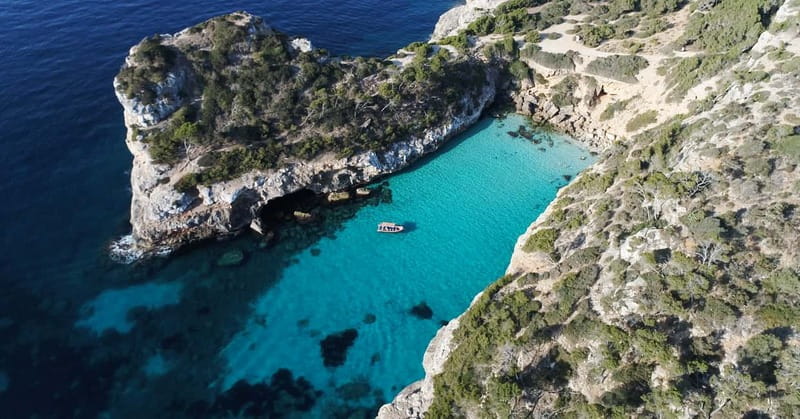 From Cala Figuera: Boat Tour to Cala Marmols & Caló de Moro - Route overview: from Santanyí coves to Es Pontàs