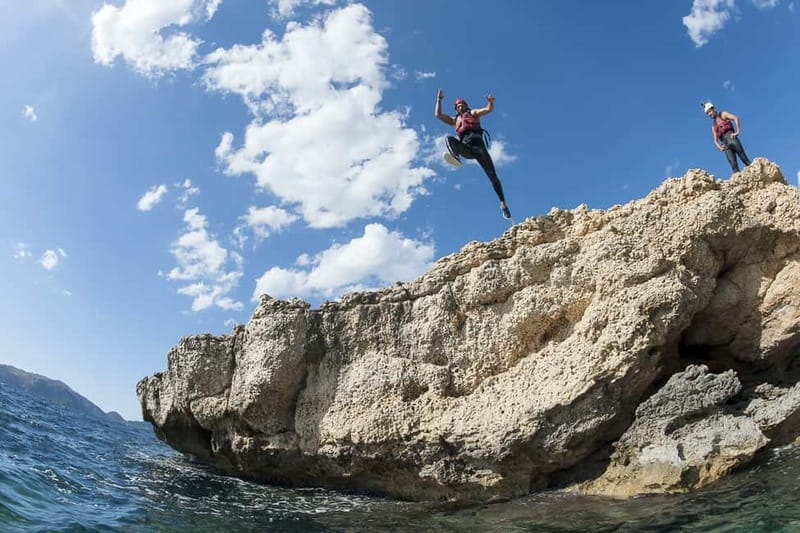 Mallorca Half-Day Coasteering Experience - Rappelling (abseiling) back toward the sea: the “wow” finish moment