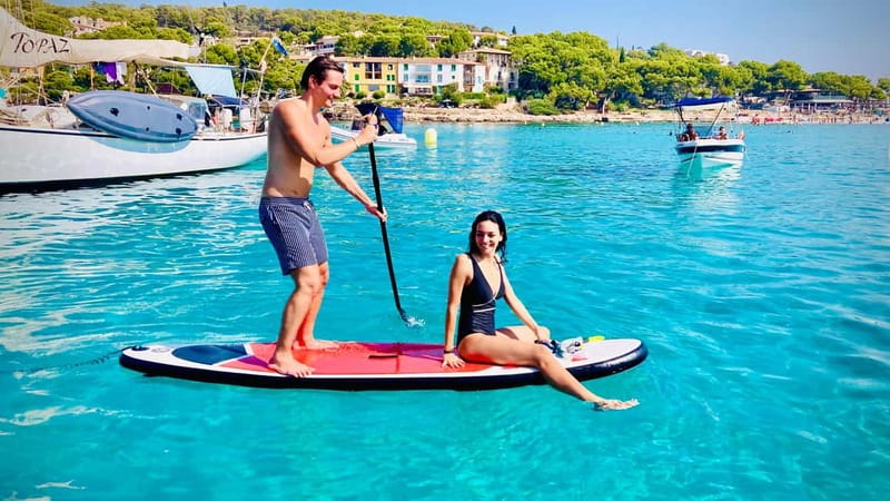 Palma: Private Boat Tour in Mallorca with Snorkel and Paddle - Anchored water time: snorkel, SUP, and the submersible camera