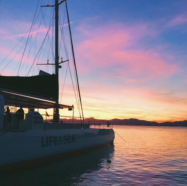 S'Arenal: Sunset Catamaran Cruise with BBQ - Cala Vella and the protected-water feel